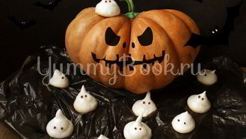 Рецепт Безе привидения к Хэллоуину
