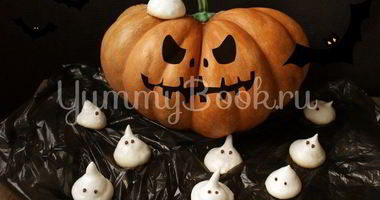 Рецепт Безе привидения к Хэллоуину