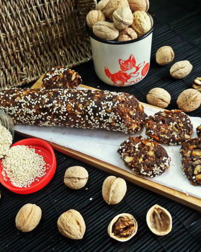 Рецепт фруктово-ореховой колбаса