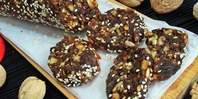 Рецепт фруктово-ореховой колбаса