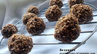 Рецепт Шоколадных конфет с кешью и халвой