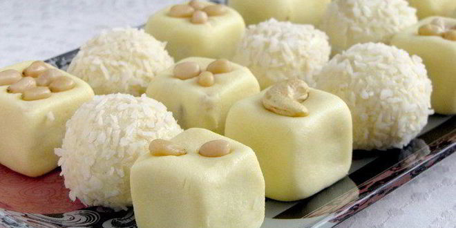 Рецепт конфет барфи с кешью и кедровыми орешками