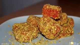 Рецепт Конфет из сушеного кизила с миндалем