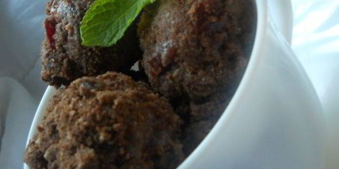 Рецепт Мягких черешневых конфет с ромом и маскарпоне