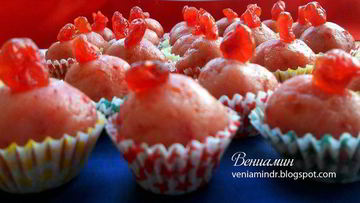 Рецепт Розовых марципановых конфет