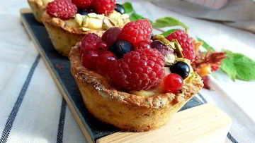 Рецепт Корзиночек с ванильным кремом и свежими ягодами