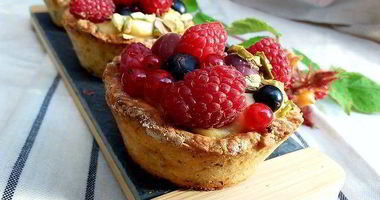 Рецепт Корзиночек с ванильным кремом и свежими ягодами