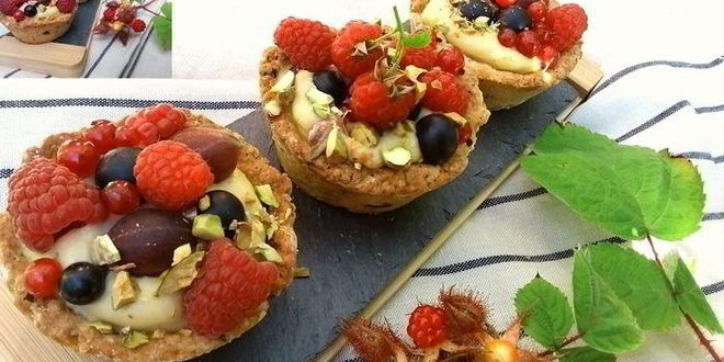 Рецепт корзиночек с ванильным кремом и свежими ягодами