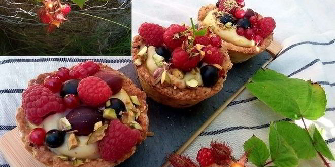 Рецепт корзиночек с ванильным кремом и свежими ягодами