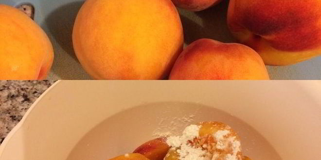 Рецепт кростаты с кремом и персиками