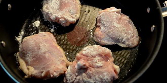 Рецепт куриных бедрышек в соусе кремово-горчичном