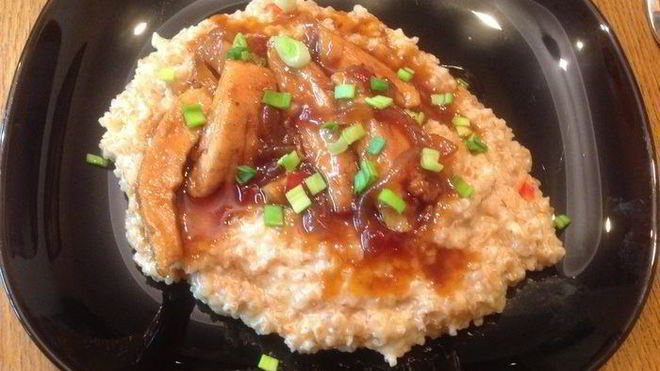 Рецепт курицы в соусе с кремовой кашей