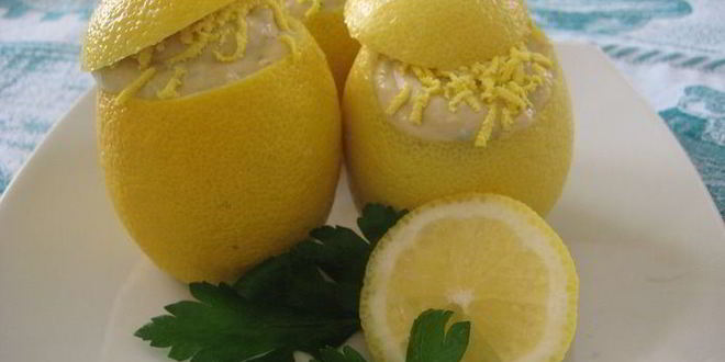 Рецепт Лимонов, фаршированных кремом из тунца