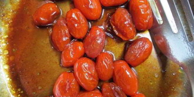 Рецепт помидоров черри в креме из сыра джюгас