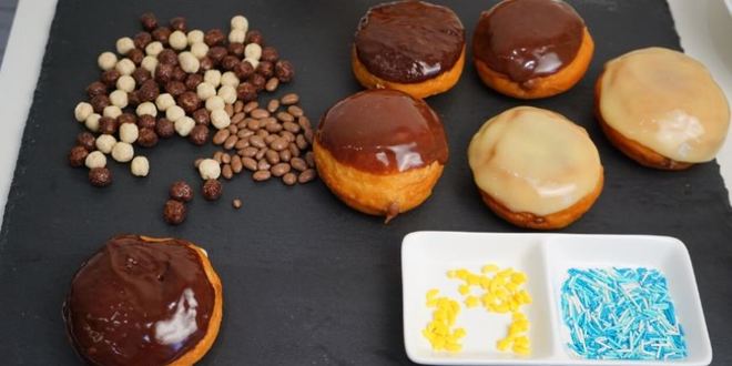 Рецепт пончиков берлинеры с заварным кремом и шоколадной помадкой