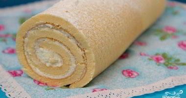 Рецепт Рулета бисквитного с творожным кремом