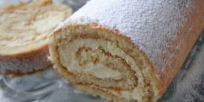 Рецепт рулета бисквитного с творожным кремом