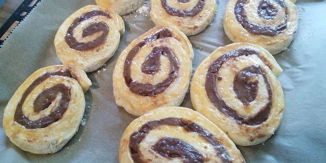 Рецепт улиток с шоколадным кремом-пудингом