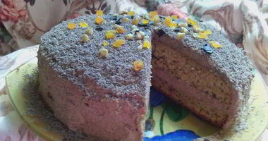 Рецепт Воздушного тыквенно-ореховый бисквит с тыквенно-шоколадным кремом