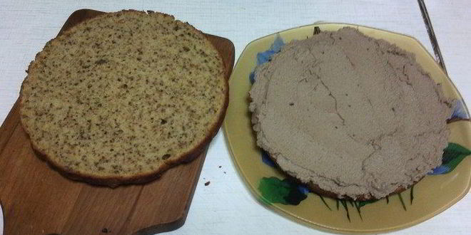 Рецепт воздушного тыквенно-ореховый бисквит с тыквенно-шоколадным кремом