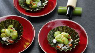 Рецепт Эдамаме с бобовым кремом