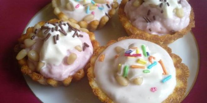 Рецепт заварных корзиночек с творожным кремом