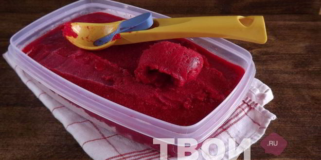 Рецепт малинового сорбета