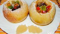 Рецепт Яблок, фаршированных мармеладом, изюмом и орехами