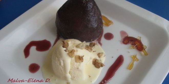 Рецепт ванильного мороженого и груша-пашот сладкая парочка