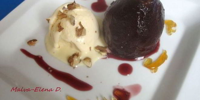 Рецепт ванильного мороженого и груша-пашот сладкая парочка