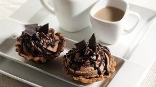 Рецепт Бананова-кофейного мусс в корзиночках