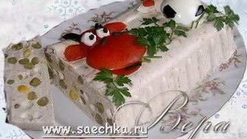 Рецепт Мусса из окуня с зеленым горошком и кукурузой