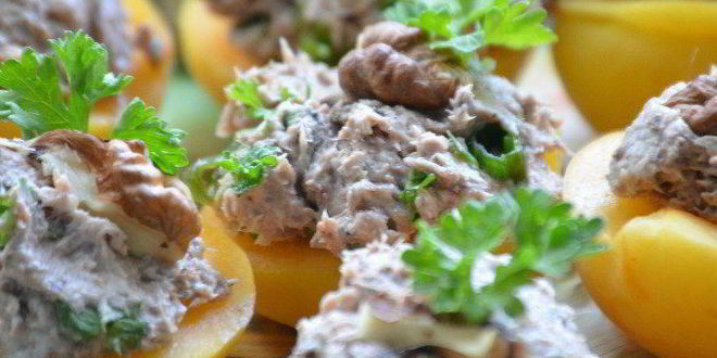 Рецепт мусса из тунца на абрикосах