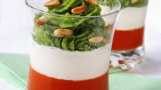 Рецепт Праздничной закуски Капрезе-мусс