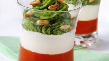 Рецепт Праздничной закуски Капрезе-мусс