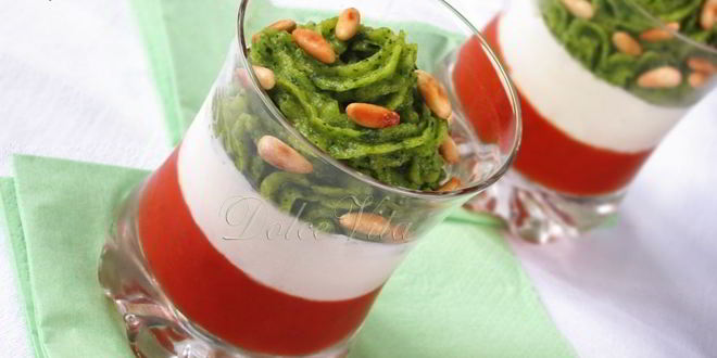 Рецепт праздничной закуски капрезе-мусс