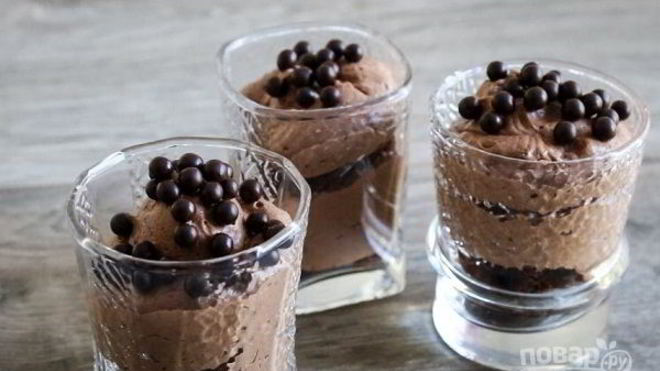 Рецепт праздничного шоколадного мусса