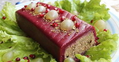 Рецепт Рулета из печени в клюквенном муссе