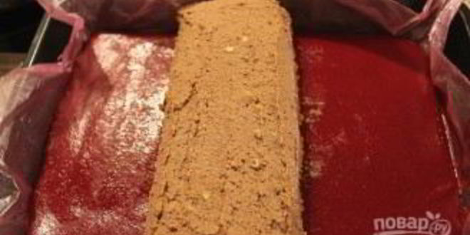 Рецепт рулета из печени в клюквенном муссе