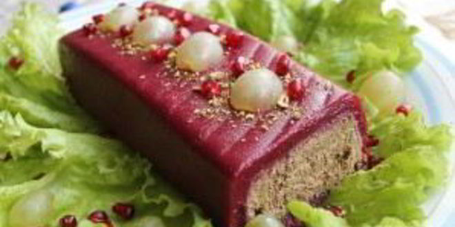 Рецепт рулета из печени в клюквенном муссе