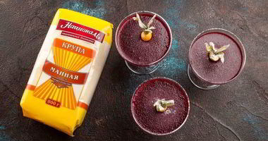 Рецепт Ягодного мусса с манной крупой