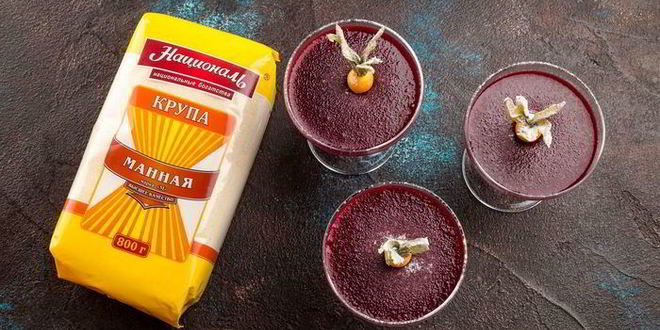 Рецепт ягодного мусса с манной крупой