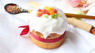 Рецепт Пасхального кулича с изюмом и цукатами