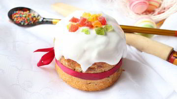 Рецепт Пасхального кулича с изюмом и цукатами
