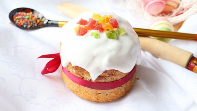 Рецепт пасхального кулича с изюмом и цукатами