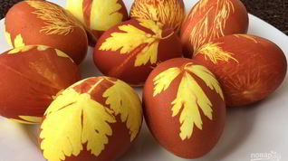 Рецепт Простой покраски пасхальных яиц