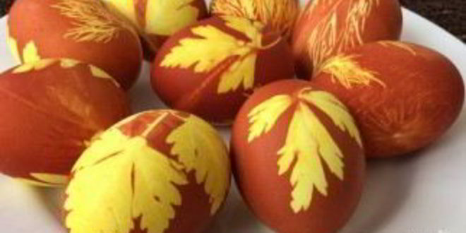 Рецепт простой покраски пасхальных яиц