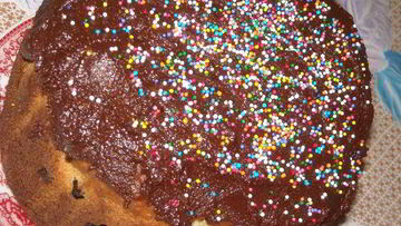 Рецепт Творожного кулича с шоколадной глазурью