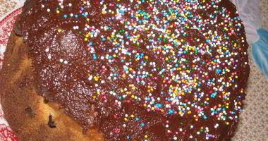 Рецепт Творожного кулича с шоколадной глазурью