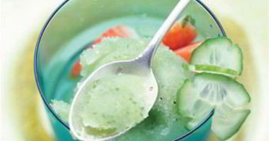 Рецепт Огуречного щербета с фруктовым салатом